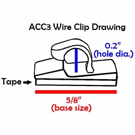 Electriduct Adhesive Backed Wire Clips ACC6-100-BK